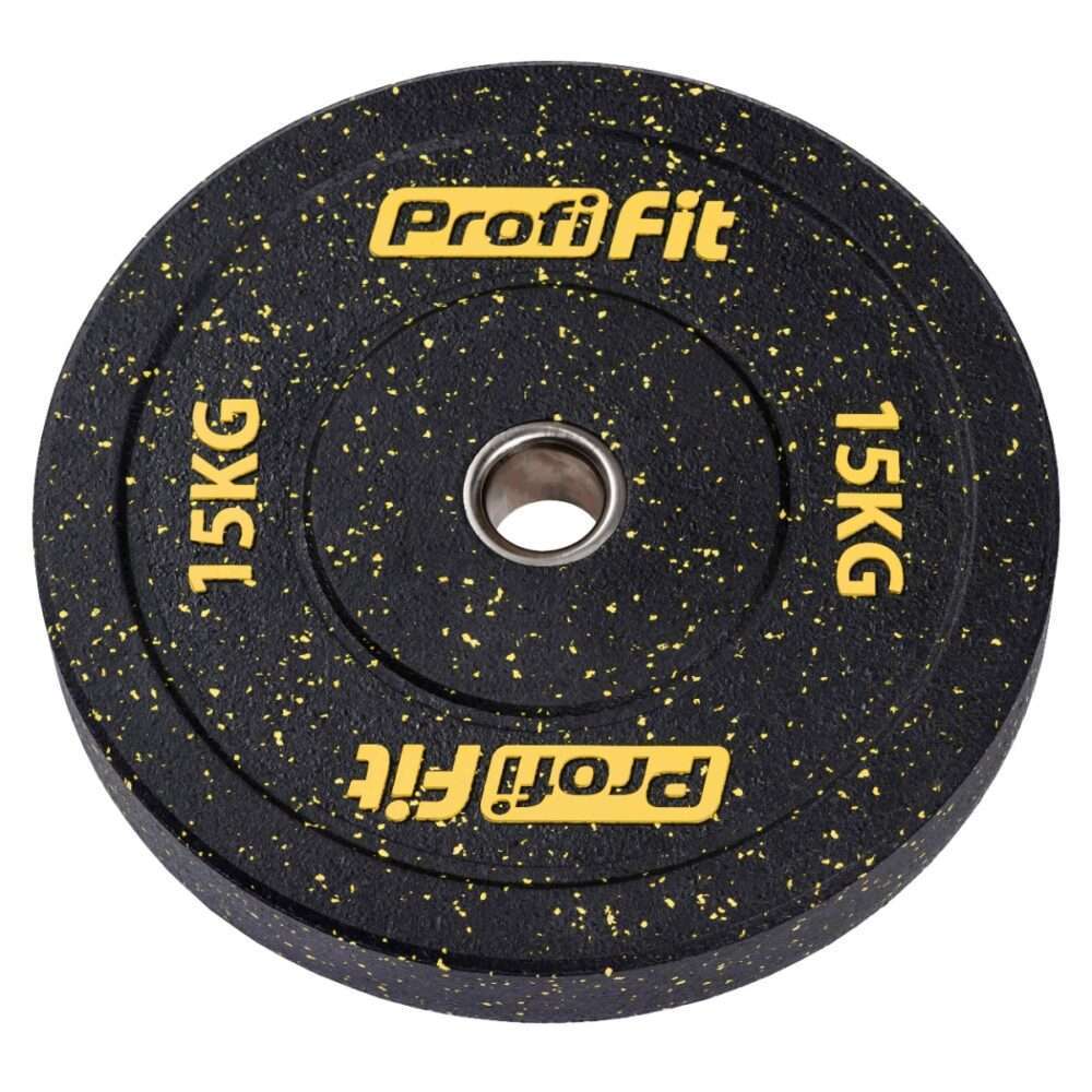 Диск для штанги (резиновая крошка) D51 мм PROFI-FIT 15 кг