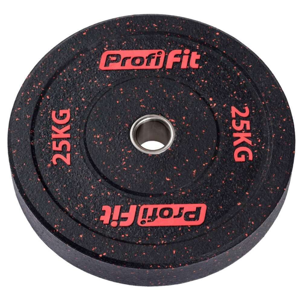 Диск для штанги (резиновая крошка) D51 мм PROFI-FIT 25 кг