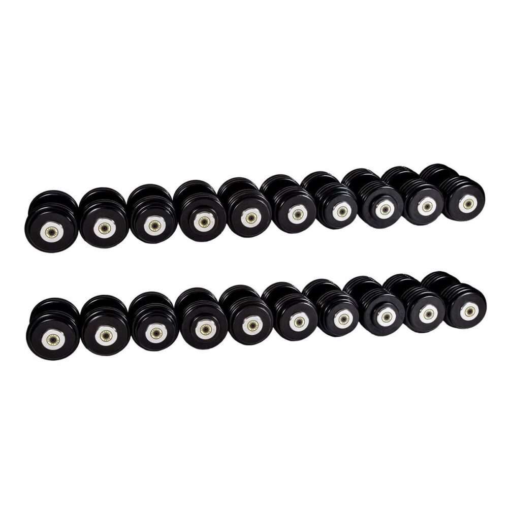 Гантельный ряд базовый (шаг 2,5 кг, 10 пар) PROFI-FIT 27,5-50 кг*