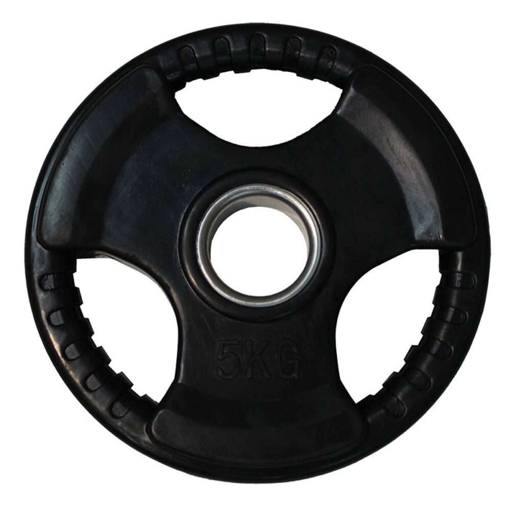 Диск обрезиненный (три хвата, черный) D51 мм PROFI-FIT  5 кг
